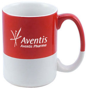 Promotional Ceramic Mugs: 15oz Red Two Tone Mugs